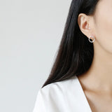 925 Sterling Silver Round Stud Earrings Minimalist Circle Earrings