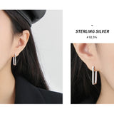 925 Sterling Silver Geometric Square Earrings for Women