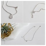 925 Silver Letter Zircon Anklet for Women Party Jewelry