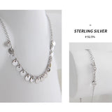 925 Silver Geometric Tassel Anklet for Women Gift Jewelry