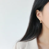 925 Silver Geometric Drop Earrings Ins Style Fine Jewelry