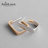 925 Silver Geometric Drop Earrings Ins Style Fine Jewelry