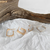 925 Silver Geometric Drop Earrings Ins Style Fine Jewelry