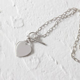 925 Silver Love Heart Necklace Special Lock Shape Pendant Valentine Gift