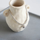 925 Sterling Silver Round Beads Anklet Minimalist Charm Anklet Jewelry for Women