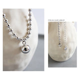 925 Sterling Silver Round Beads Anklet Minimalist Charm Anklet Jewelry for Women