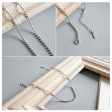 925 Sterling Silver Round Beads Anklet for Women Geometric Summer Fine Jewelry