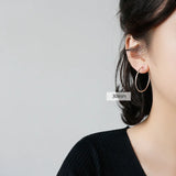 925 Silver Circle Hoop Earrings Women Gift Minimalist Jewelry