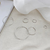 925 Silver Circle Hoop Earrings Women Gift Minimalist Jewelry