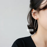 925 Silver Circle Hoop Earrings Women Gift Minimalist Jewelry