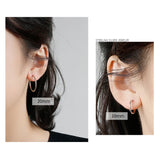 925 Silver Circle Hoop Earrings Women Gift Minimalist Jewelry