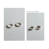 925 Silver Round Stud Earrings Geometric Fine Jewelry