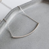 925 Silver Square Tube Curved Stripe Anklet, Smile Anklet for Women