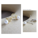 925 Silver Sweet Knot Mother of Pearl Earrings 18K Women Jewelry