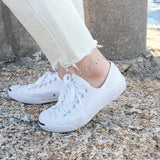 925 Sterling Silver Tassel Anklet for Women Geometry Round Column Bells