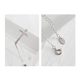 925 Silver Cross Bracelet Thin Chain All-match Women Gift Jewelry