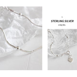 Silver Round Beads Snake Bone Anklet Fine Jewelry Gift
