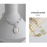 Vintage Geometry Portrait Bracelet Europe Chain Coin Bracelet