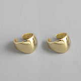 925 Sterling Silver Clip-On Earrings 18K Fine Jewelry