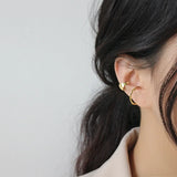 925 Sterling Silver Clip-On Earrings 18K Fine Jewelry