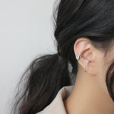 925 Sterling Silver Clip-On Earrings 18K Fine Jewelry