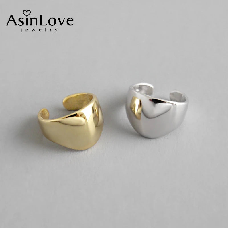 925 Sterling Silver Clip-On Earrings 18K Fine Jewelry