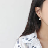 925 Silver Baroque Pearl Drop Earrings for Wedding Gift