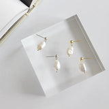 925 Silver Baroque Pearl Drop Earrings for Wedding Gift