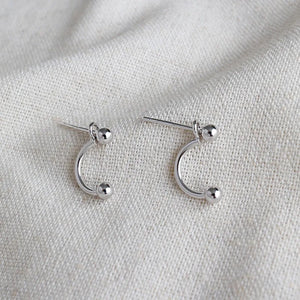 Sterling Silver 925 Beads Stud Earrings for Women Gift