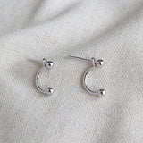 Sterling Silver 925 Beads Stud Earrings for Women Gift
