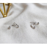 Sterling Silver 925 Beads Stud Earrings for Women Gift