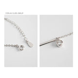 S925 Silver Zircon Pendant Anklet for Women