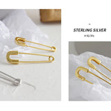 Unique Temperament Pin Earrings 925 Sterling Silver Drop Earrings for Women