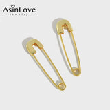 Unique Temperament Pin Earrings 925 Sterling Silver Drop Earrings for Women