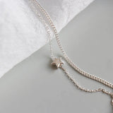 Double Layer Star Anklet Women 925 Sterling Silver Charm Summer Accessory