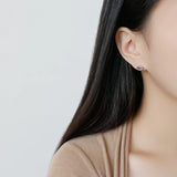 Vintage Knot Tiny Stud Earrings 925 Sterling Silver Unique Fine Jewelry Women