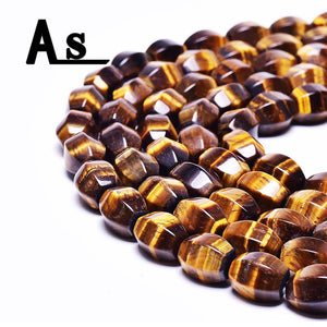 10*14mm Tiger Eye Rice Beads for DIY Necklace Bracelet 15 inch