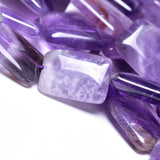 15*20mm Amethyst Crystal Square Wave Loose Beads