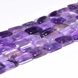 15*20mm Amethyst Crystal Square Wave Loose Beads