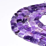 15*20mm Amethyst Crystal Square Wave Loose Beads