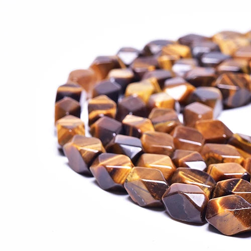 Tiger Eye Beads 8x12mm Square Shape Faceted for Jewelry Making