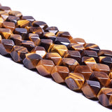 Tiger Eye Beads 8x12mm Square Shape Faceted for Jewelry Making