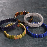 Asingeloo Oval Beads Stretch Bracelet 7 Inch