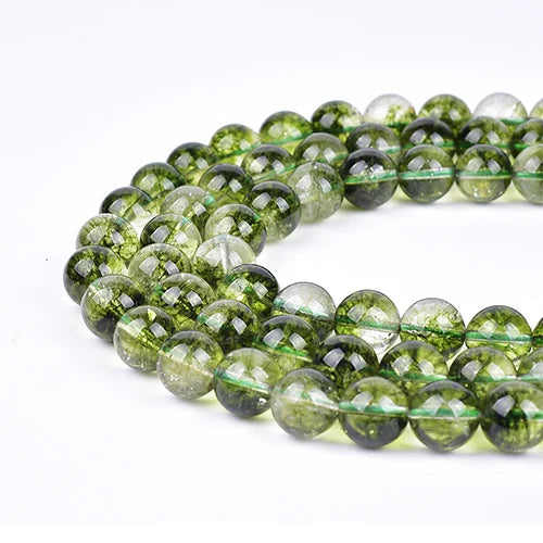 Green Peridots Crystal Loose Beads 4-12mm DIY Jewelry Making Natural Stone Rock