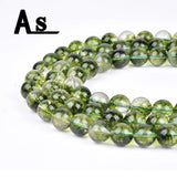 Green Peridots Crystal Loose Beads 4-12mm DIY Jewelry Making Natural Stone Rock