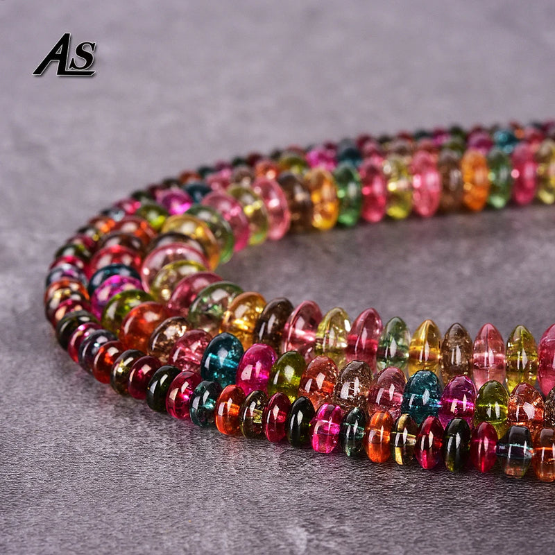 Rondelle Crystal Natural Stone Beads for Jewelry Bracelet DIY