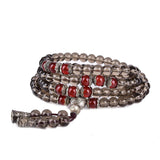 Tibetan Quartz Lapis Stone Prayer Beads Buddha Bracelet