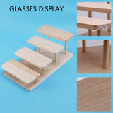 Bamboo Sunglasses Stand Glasses Display Jewelry Holder Bracelet Watches 4 Layers