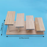Bamboo Sunglasses Stand Glasses Display Jewelry Holder Bracelet Watches 4 Layers