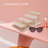 Bamboo Sunglasses Stand Glasses Display Jewelry Holder Bracelet Watches 4 Layers